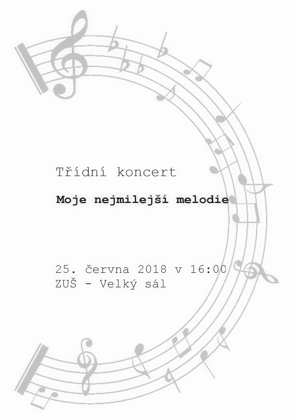 Moje nejmilejší melodie - třídní koncert žáků p. uč. Renaty Pečinkové 
