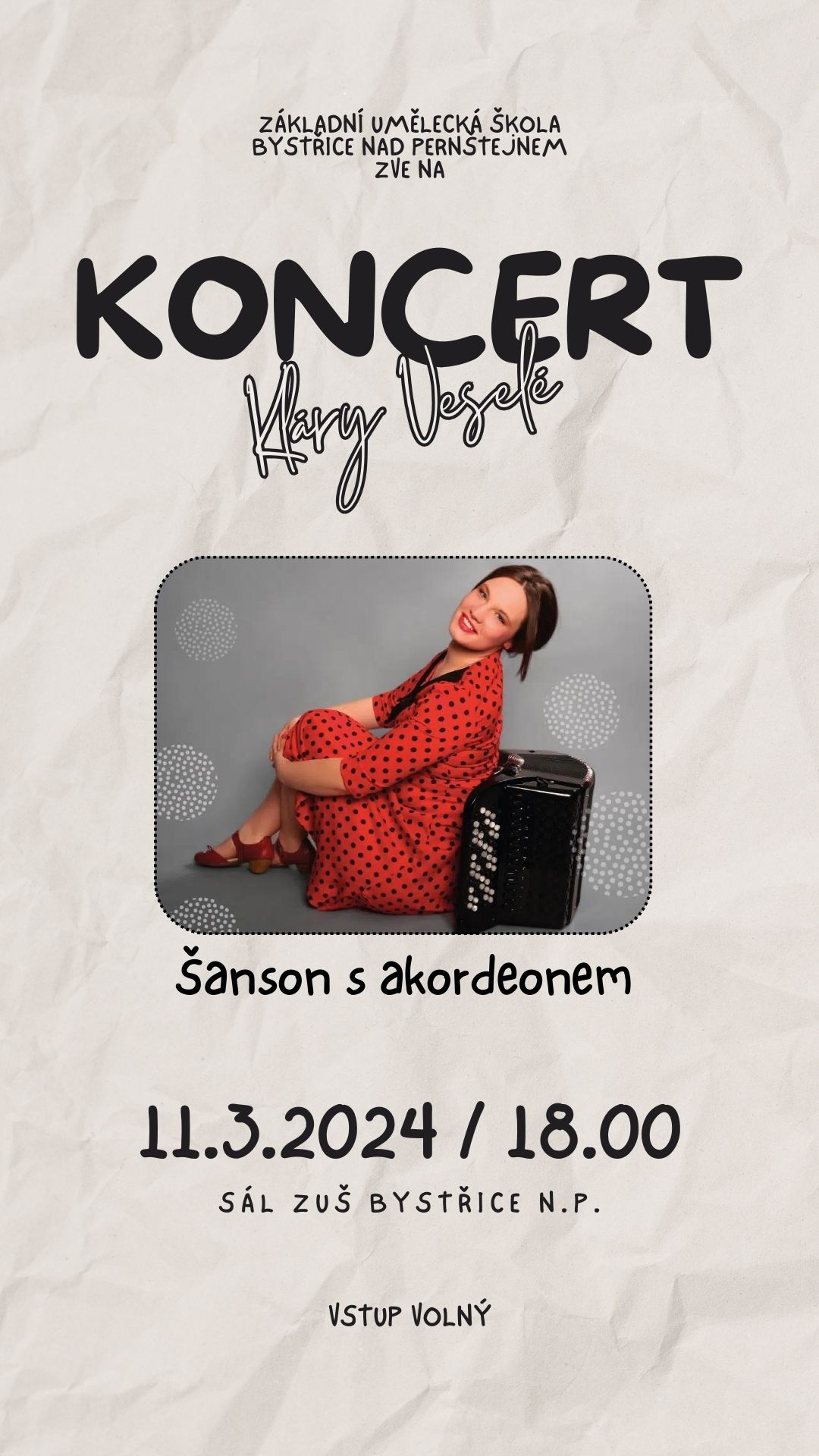 Koncert KLÁRY VESELÉ