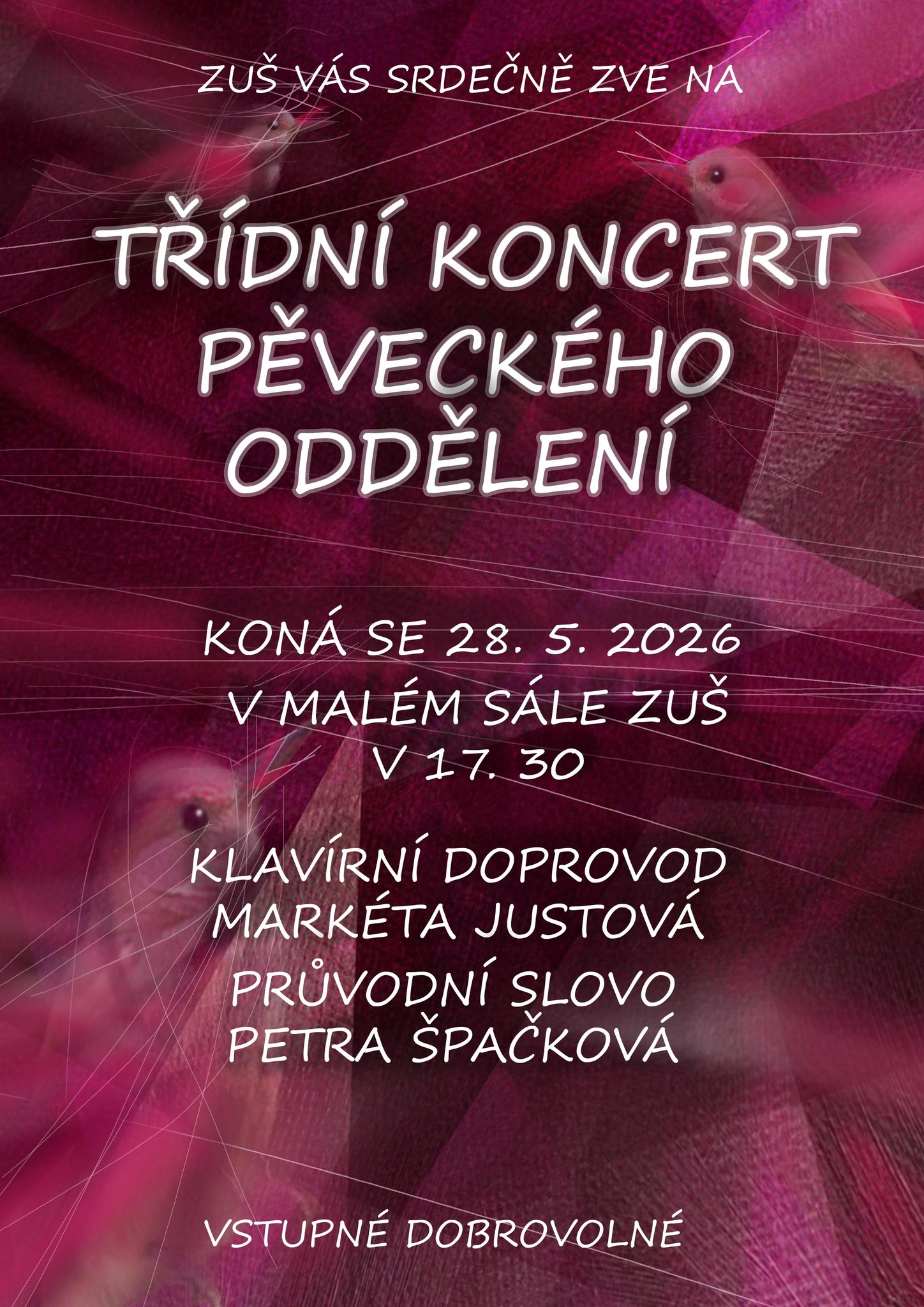 TŘÍDNÍ KONCERT PĚVECKÉHO ODDĚLENÍ